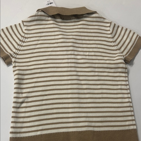 Carter's Brown and White Striped Button Down Shirt - Picture 3 of 3